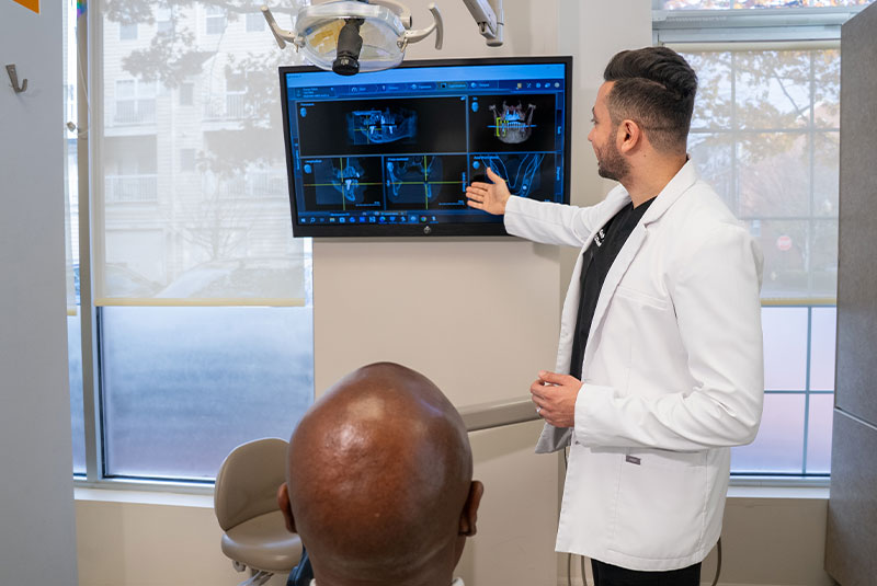 doctor going over treatment plan information